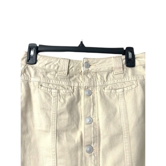 Free People We The‎ Free Midnight Sun Khaki Button Front Mini Skort Size 27 - Picture 8 of 11